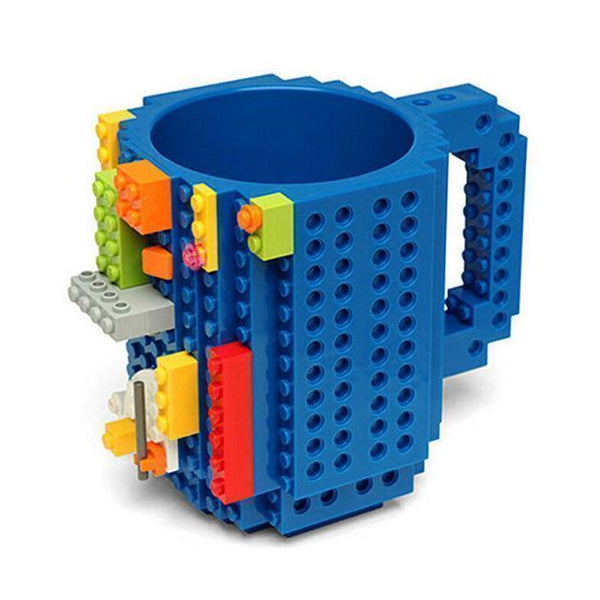 IndieBrick build-on brick cup coffee mug compatible with Lego Building  Blocks GREEN