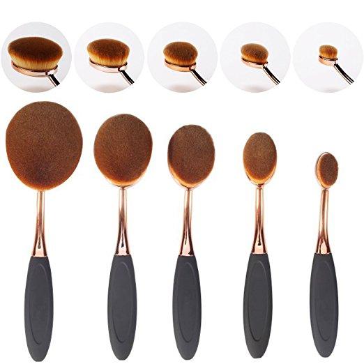 Oval Makeup Brush Set (10 Pieces) – Innovation