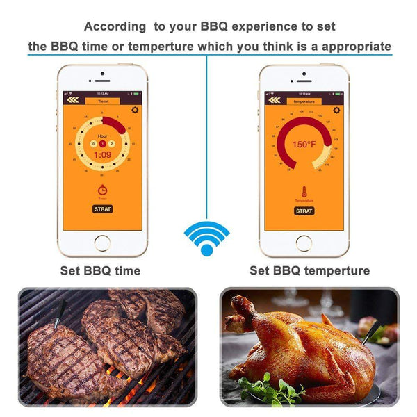  Grill BBQ Bluetooth Meat Thermometer