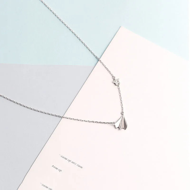 Paper Plane Pendant Necklace for Women-Innovation