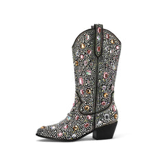 Women Bejeweled Cowboy Boots-Innovation