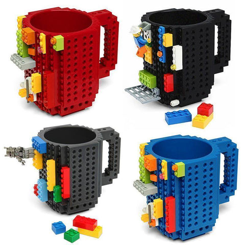 Lego Closeup Quadrant Pop Art Distressed Big Pattern Coffee Mug by