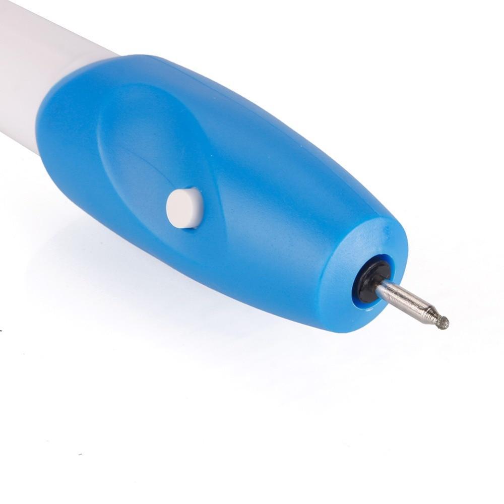 NUOLUX Mini Size DIY Electric Etching Engraving Pen Glass Metal Engraver Pen  Engrave Carve Tool No Battery Included(Blue) 