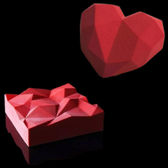 Diamond Heart and Triangulation 3D Cake Mould (2 Pieces)-Innovation