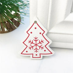 Natural Wood Christmas Tree Ornaments (10 pcs)-Innovation