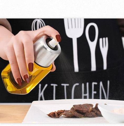 Spraying/ Pouring Integrated Oil Dispenser Bottle Kitchen Oil Bottle  Pneumatic Cooking Oil Spray Bottle BBQ Spray