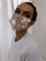 Rhinestone Pearl Face Mask-Innovation