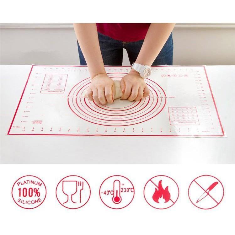 Extra Thick Silicone Baking Mat with Measurements, 24'' X 16 Dough Rolling  Mat