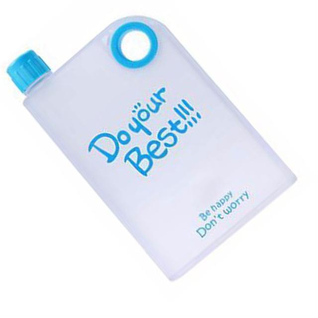 Compact A5 Slim Flat Water Bottle, Perfect for Handbags Thin Water