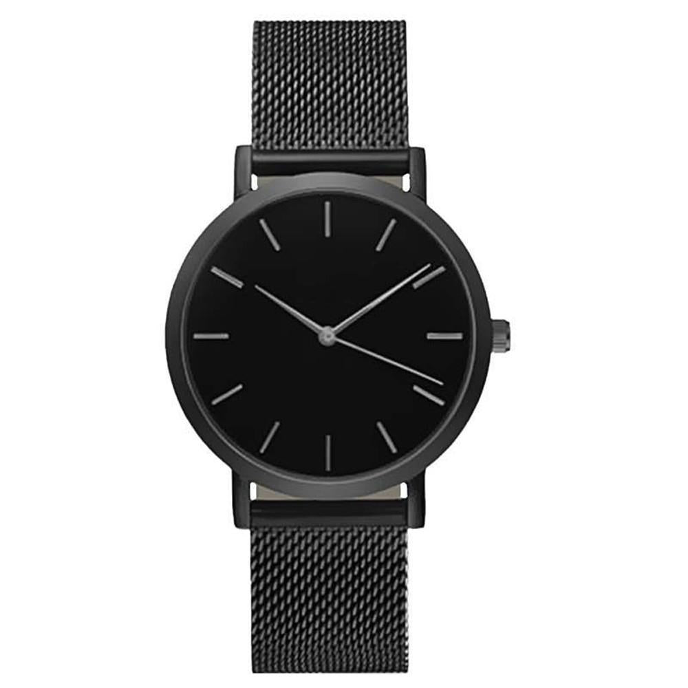 Minimal Black Stainless Steel Watch-Innovation