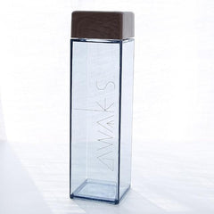 Minimalist Water Bottle - Square Shape With Wood Grain-Innovation