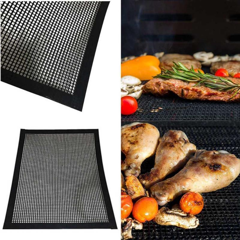 BBQ Grill Mesh Mat Non Stick, Barbecue Grilling Mats, Outdoor Grill bbq Mat