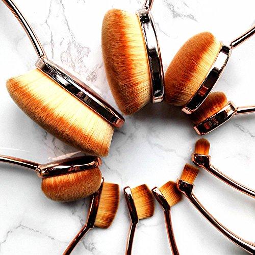 Oval Makeup Brush Set (10 Pieces) – Innovation