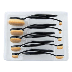 Oval Makeup Brush Set (10 Pieces)-Innovation