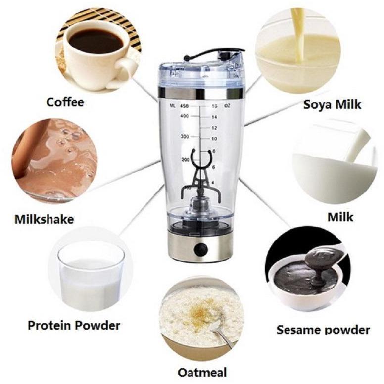 Electric Protein Shaker Bottle Portable Mixer Cup Coffee Shaker