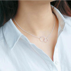 Sterling Silver Interlocked Circles Necklace-Innovation