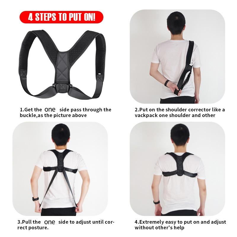 Posture Correction – Innovative back holder for an upright posture –  Inconspicuous back support with maximum comfort –XL